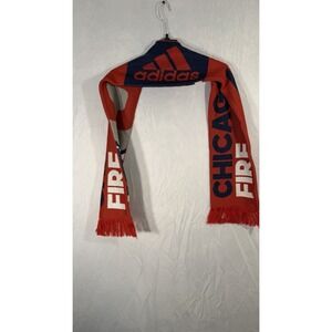 adidas chicago fire Soccer Winter Scarf Red Blue  Team Logo Scarf Wrap Around